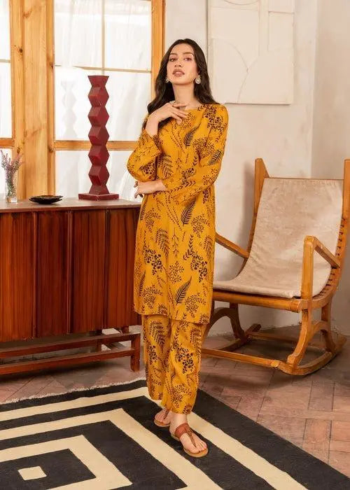 Stylish Women's Printed 2pcs Stitched Shirt & Trouser Hype Hem