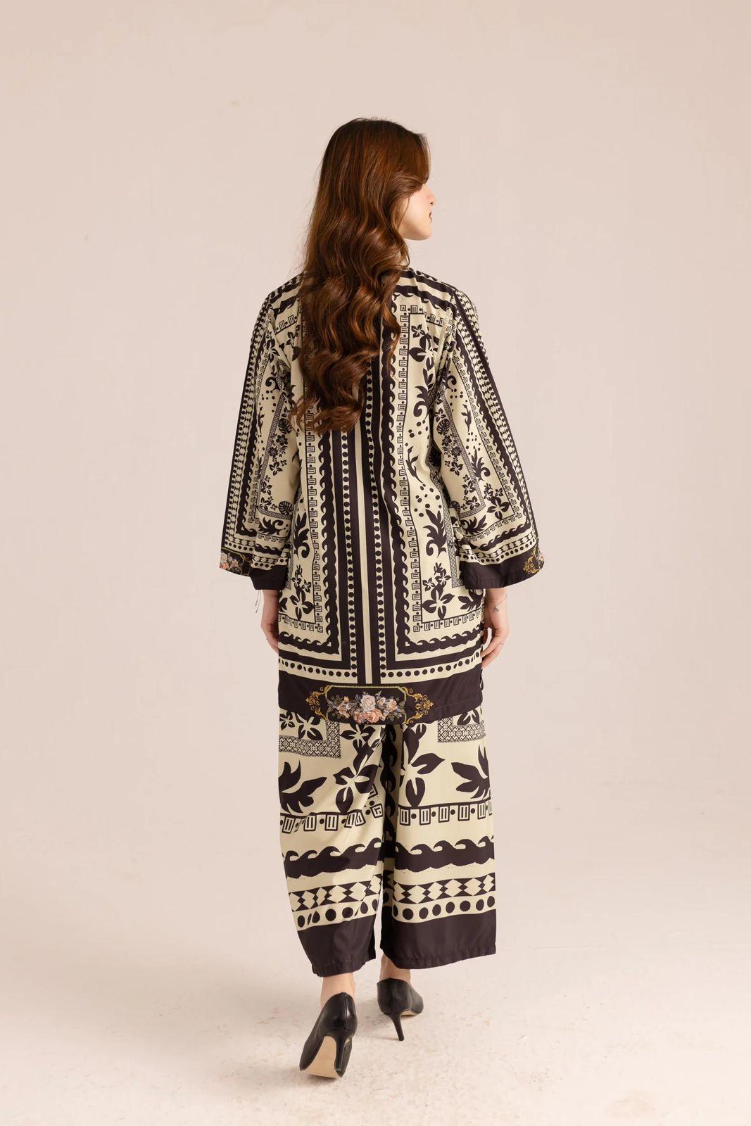 Stylish Women's Stitched Printed Shirt & Trouser Set - 2 Pcs