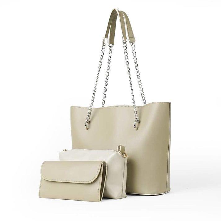 Women's Leather Hand Bag Set - 3 Pcs Collection
