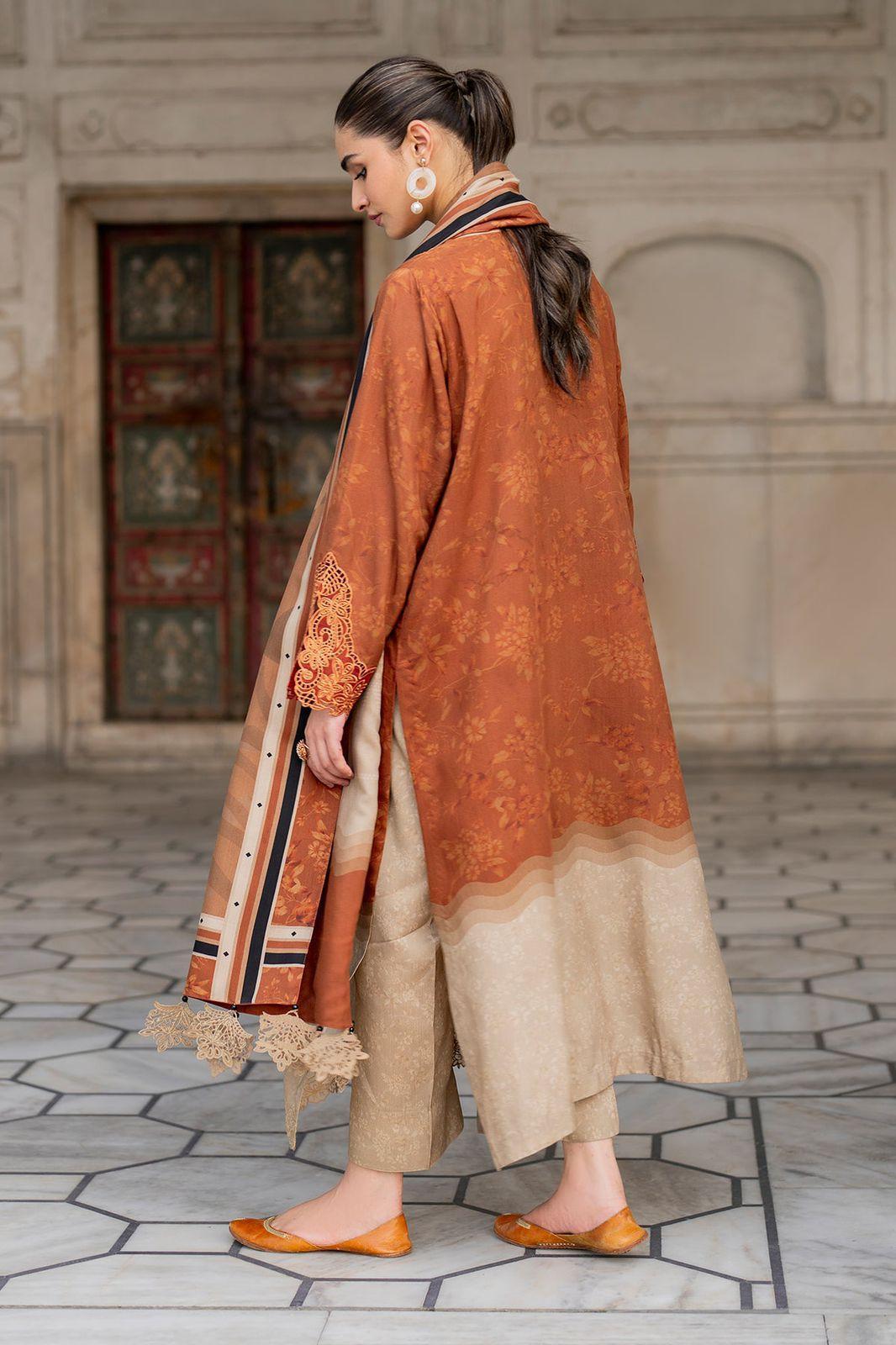 3Pcs Women's Printed Unstitched Lawn Suit Hype Hem