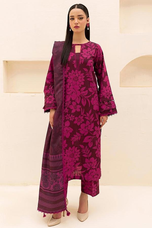 3Pcs Women's Unstitched Digital Printed Suit Hype Hem