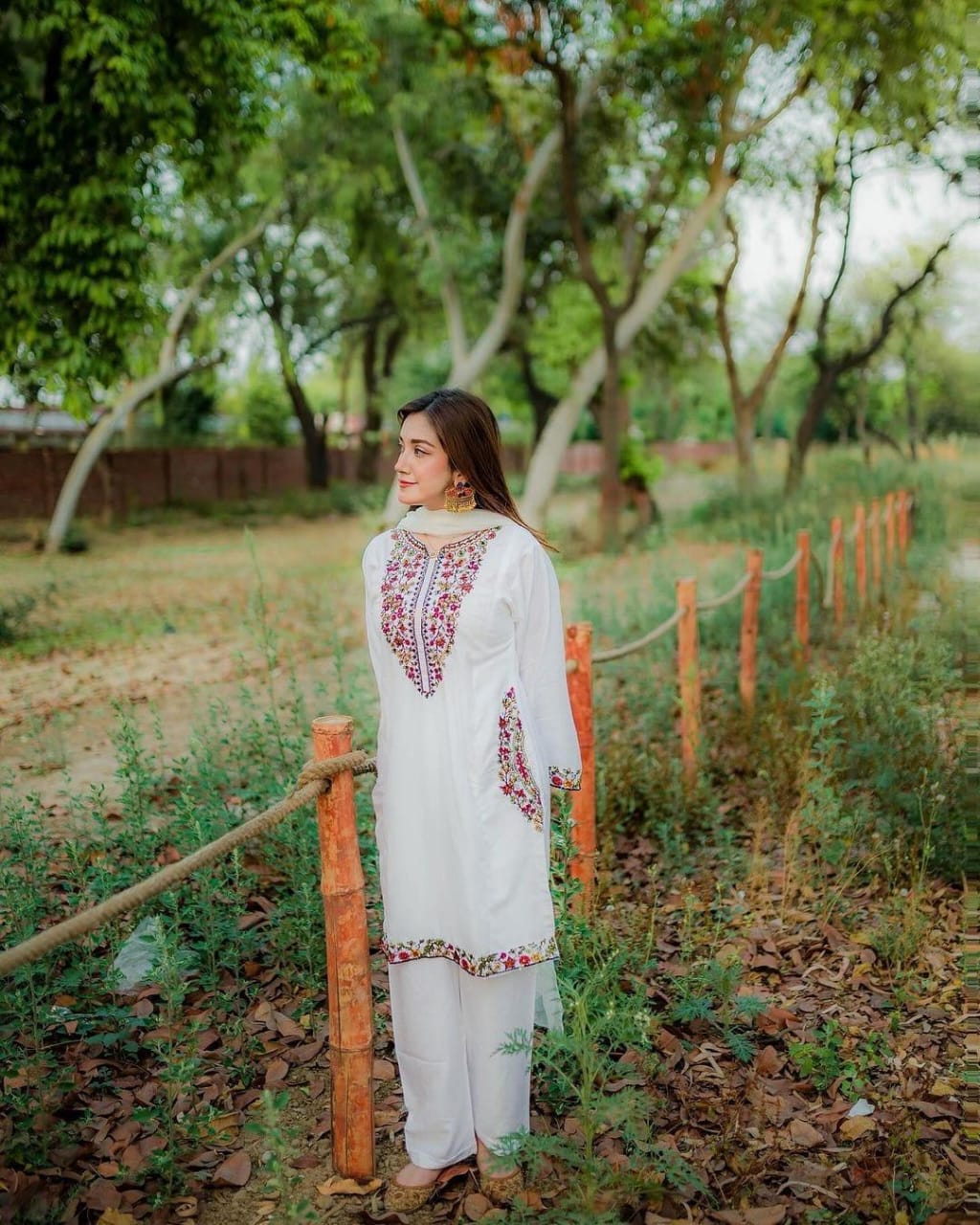 2Pcs Women's Embroidered Stitch Suit Hype Hem